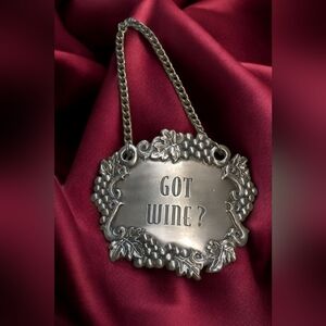 🐰 SALE! Silver Wine Tag | Wall Decor | Wall Hanging
